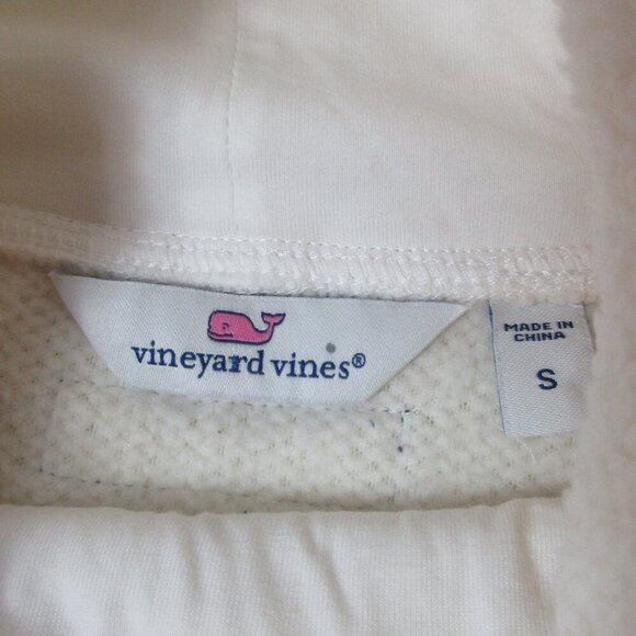 Vineyard Vines Sweater Womens Small Beige Sherpa Fleece Turtleneck Ribbed Hem - Picture 4 of 9